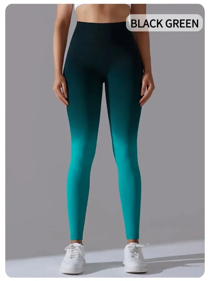 Lycra High Waisted Hip Lifting Leggings | Colorful