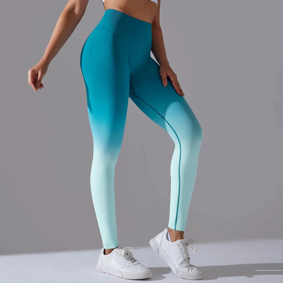 Lycra High Waisted Hip Lifting Leggings | Colorful