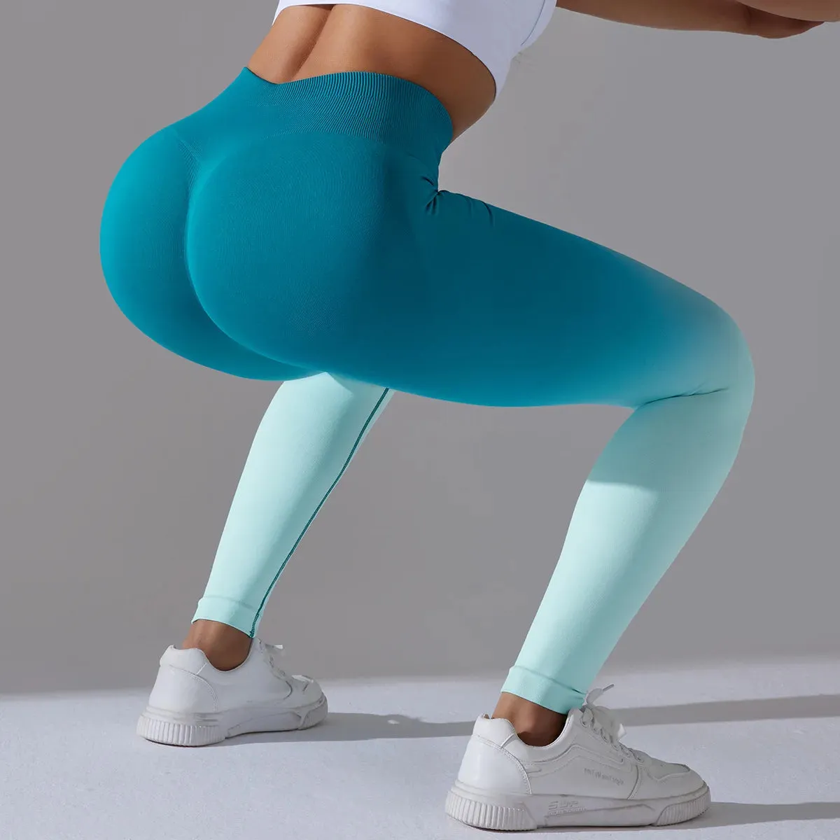 Lycra High Waisted Hip Lifting Leggings | Colorful