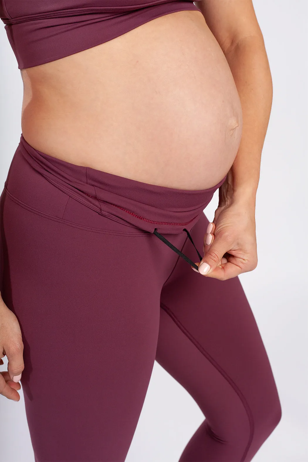 Maroon Maternity & Beyond Set