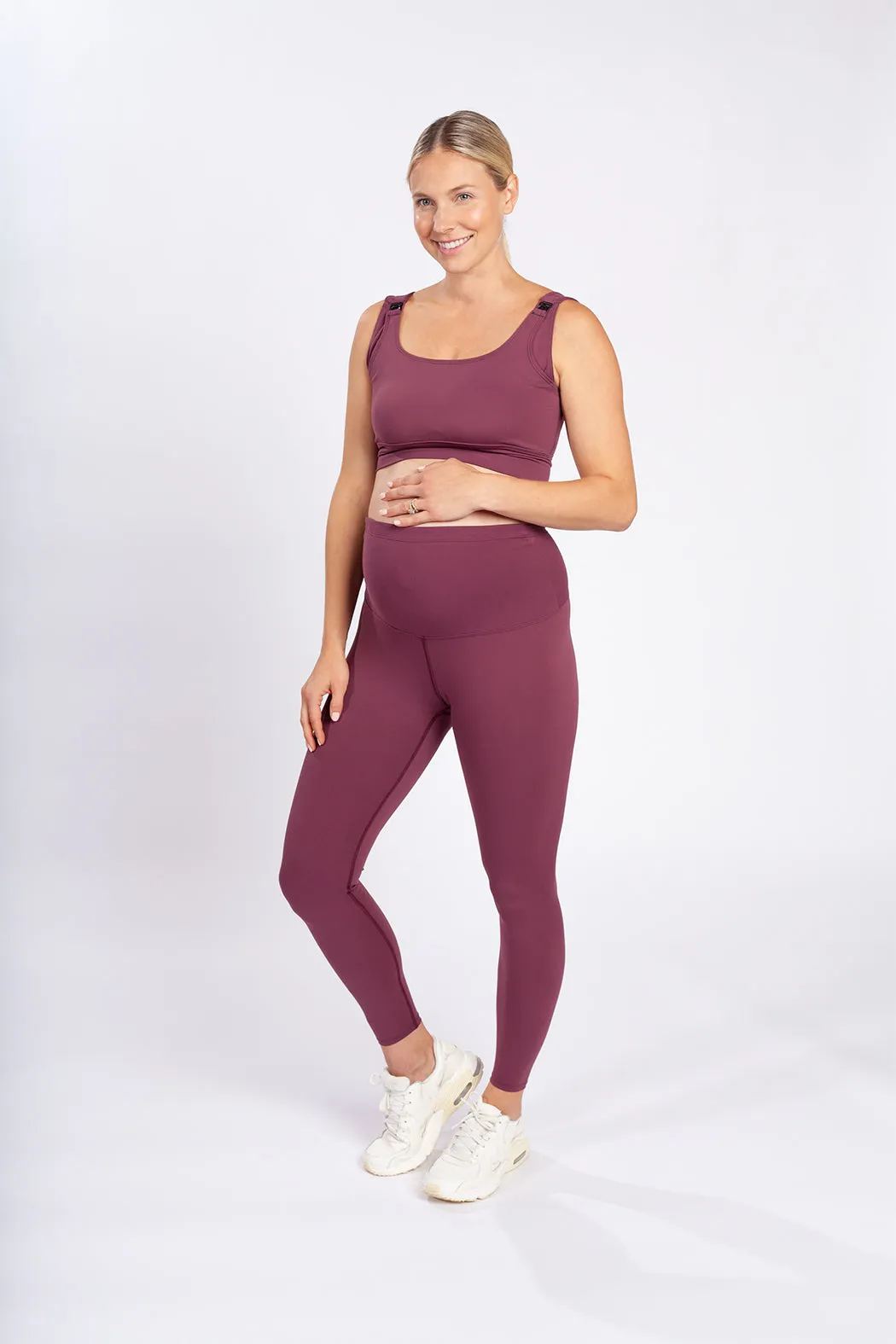 Maroon Maternity & Beyond Set