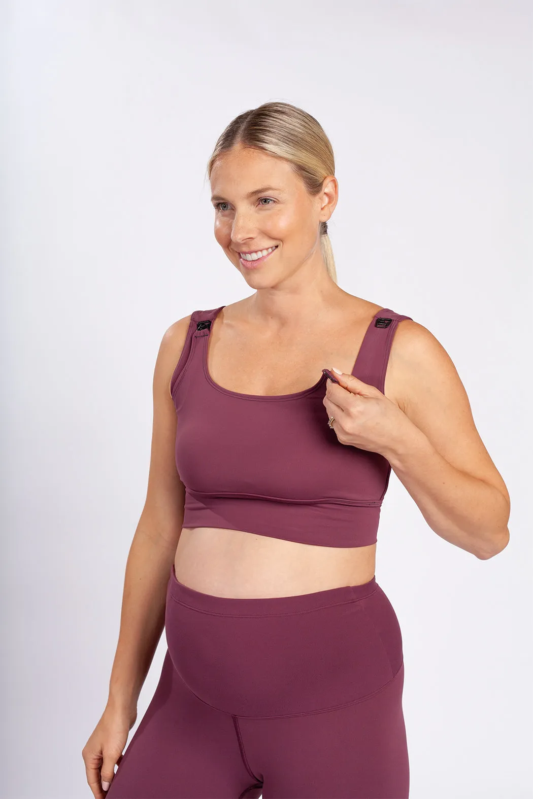 Maroon Maternity & Beyond Set