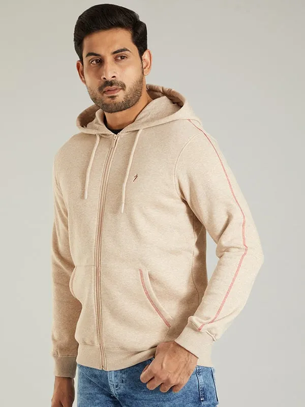 Men Solid Full Sleeve Sweatshirt with Hoodie