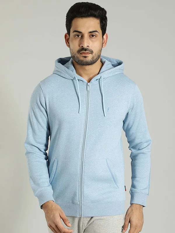 Men Solid Full Sleeve Sweatshirt with Hoodie