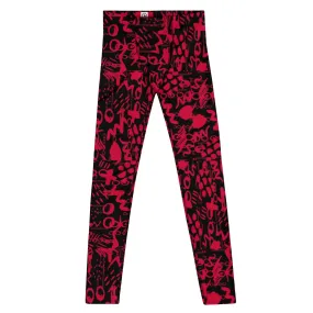 Men's Leggings, Men Gym Leggings, Wrestling Pants, Gifts for Him, Yoga Leggings, Rave Pants, Festival Tights, Black, Red