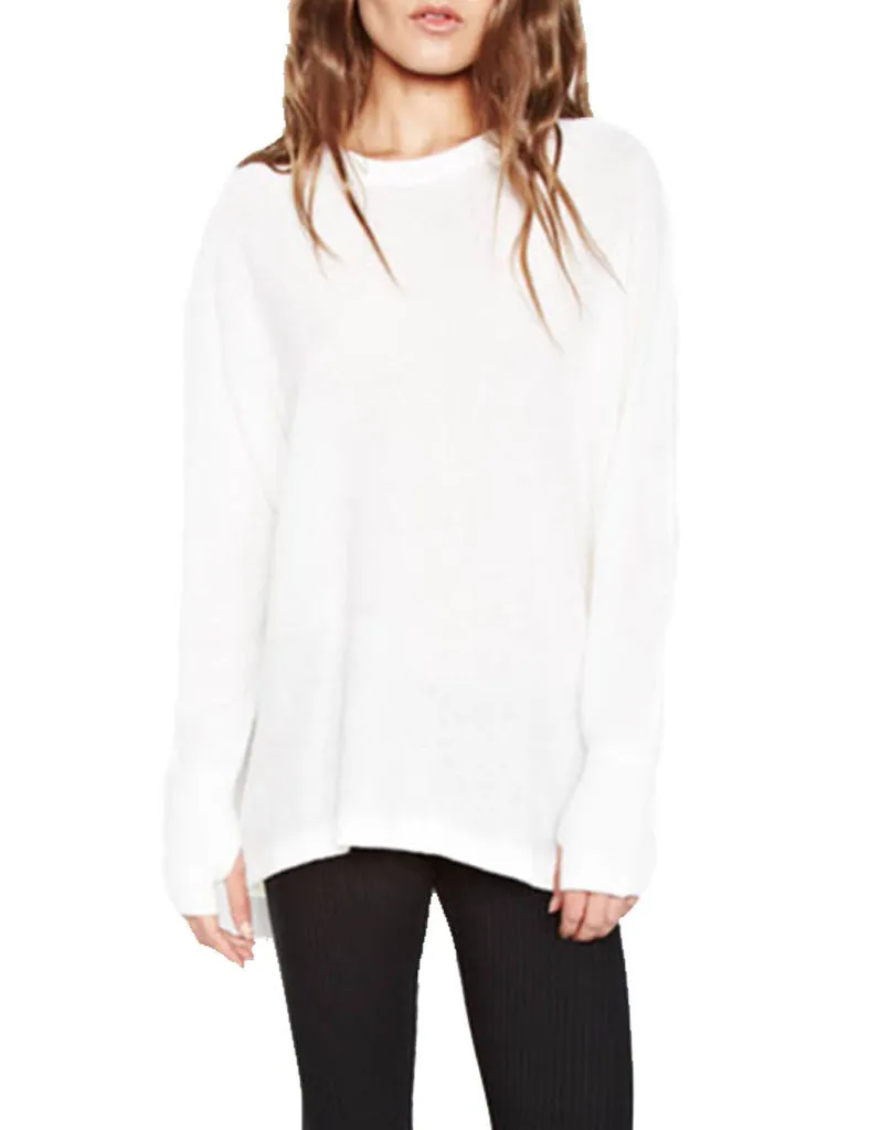 Michael Lauren Clay Cashmere Pullover in Creme