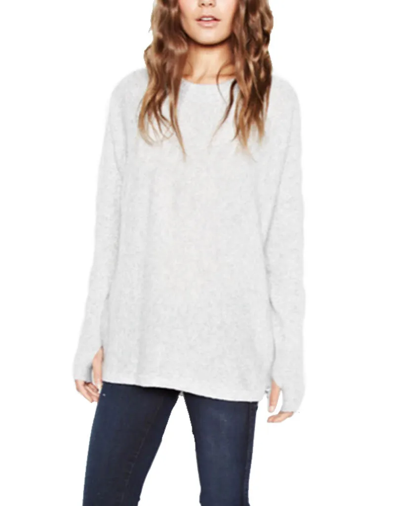 Michael Lauren Clay Cashmere Pullover in Heather Grey