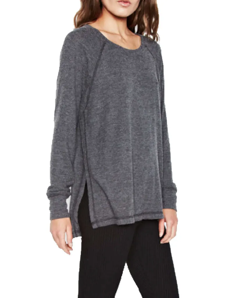 Michael Lauren Desi Pullover in Black Charcoal