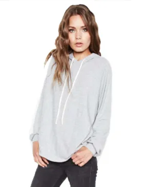 Michael Lauren Trevor Draped Pullover in Heather Grey