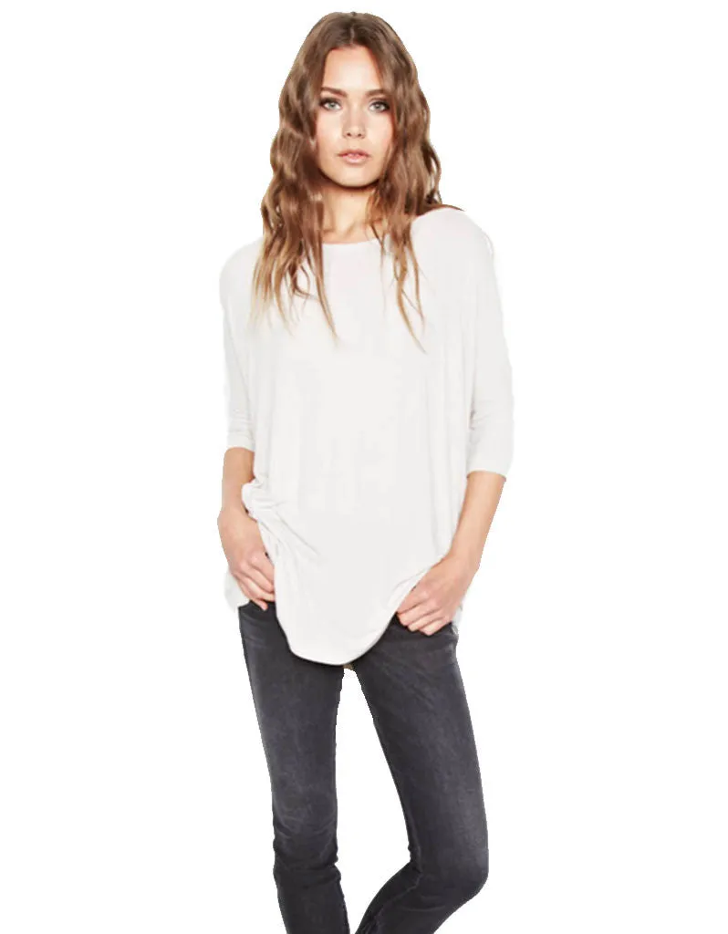 Michael Lauren York Scoop Neck Draped Tee