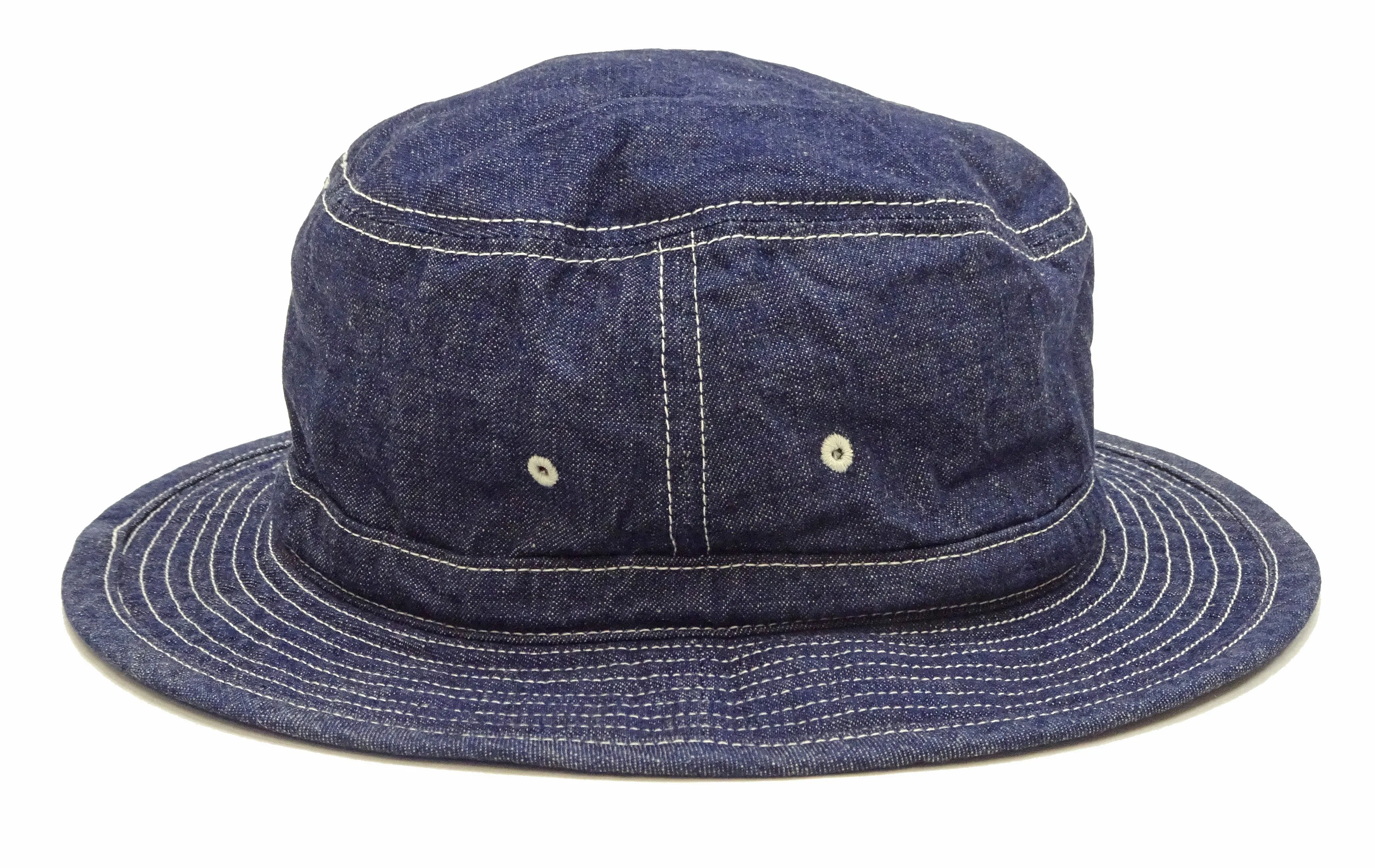 Momotaro Jeans Denim Bucket Hat Men's Casual Daisy Mae Hat Style Indigo Denim Boonie Hat MZCA0001