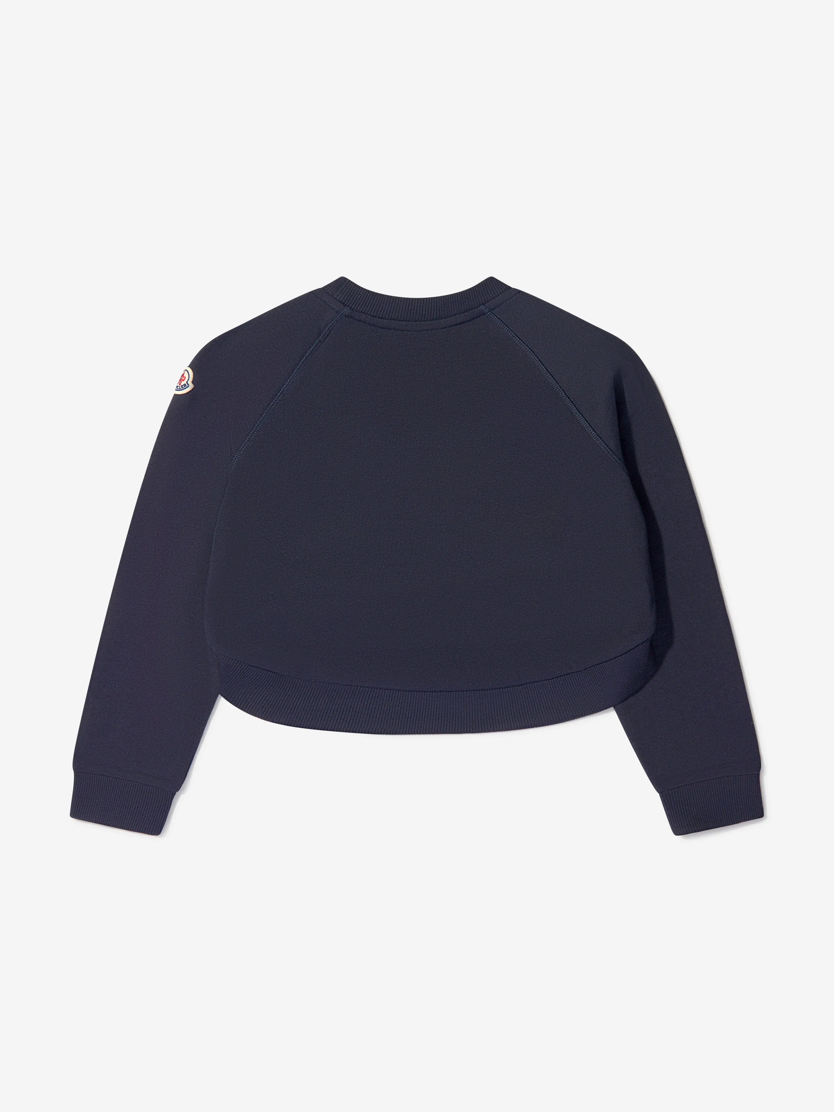 Moncler Enfant Girls Branded Cropped Sweatshirt