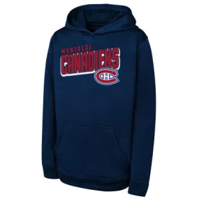 Montreal Canadiens NHL Outerstuff Kids Navy Cyber Punk Performance Pullover Hoodie