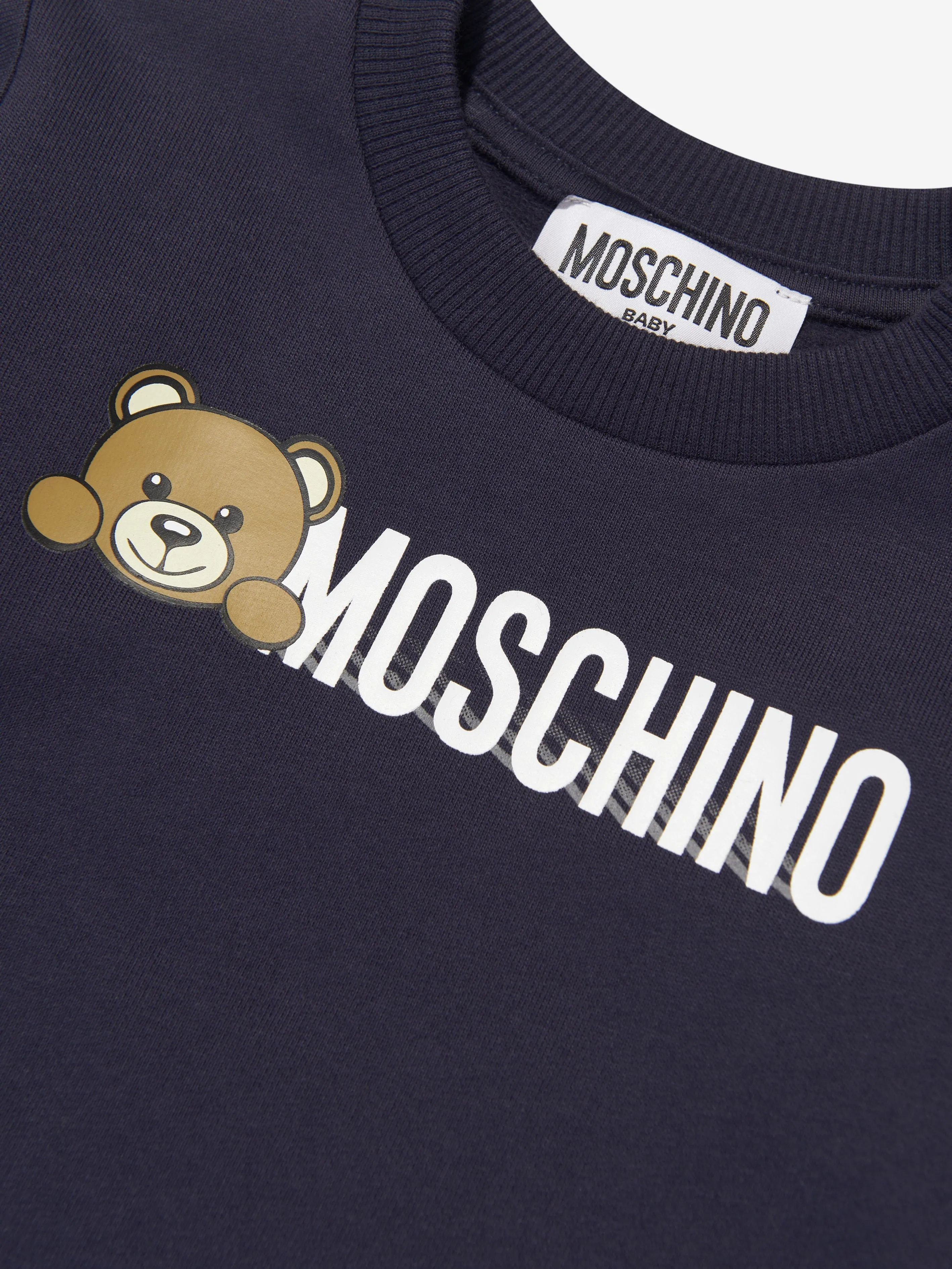 Moschino Baby Teddy Logo Sweatshirt in Navy