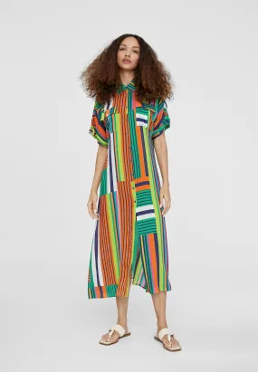 Multicoloured shirt dress