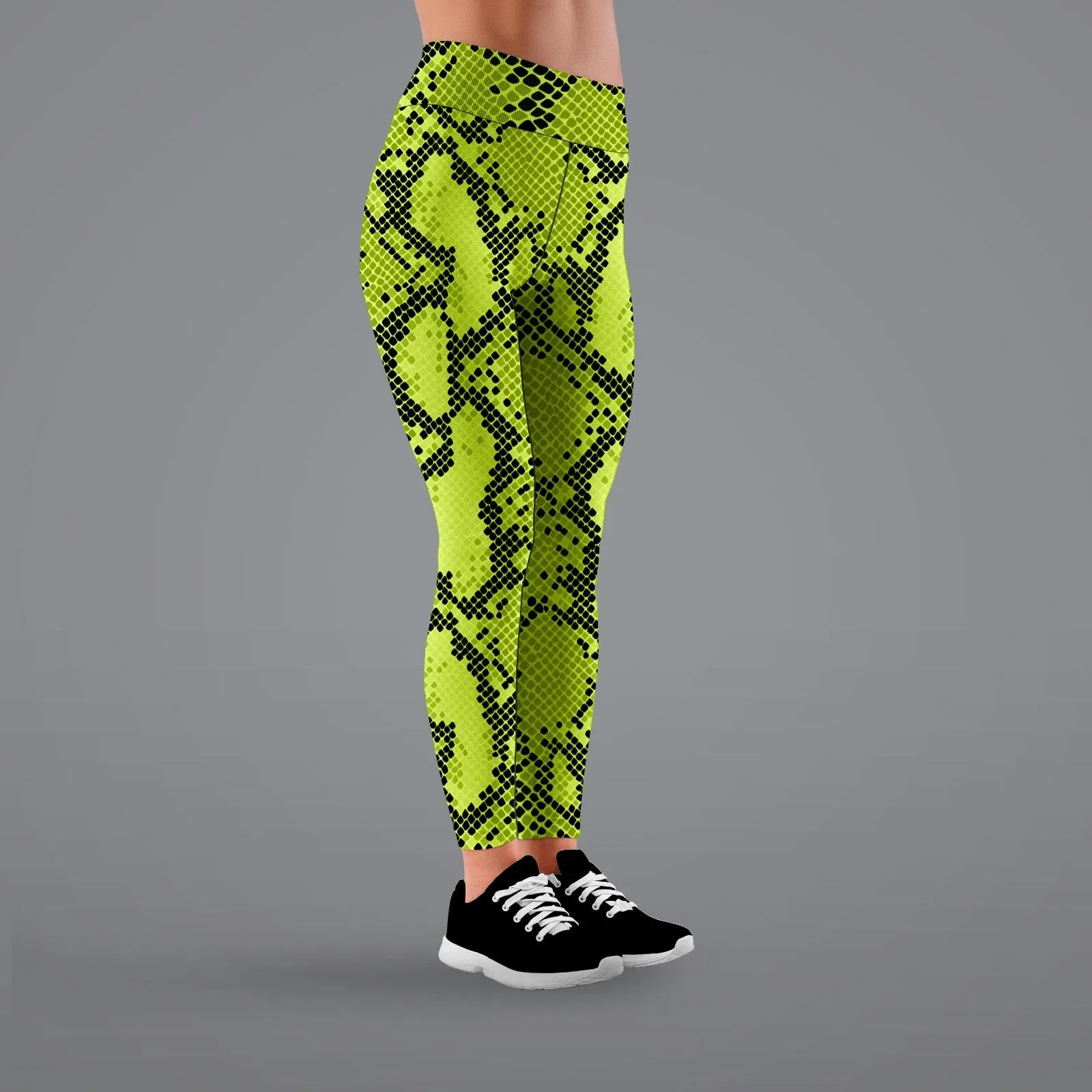 Neon Snake Print Leggings