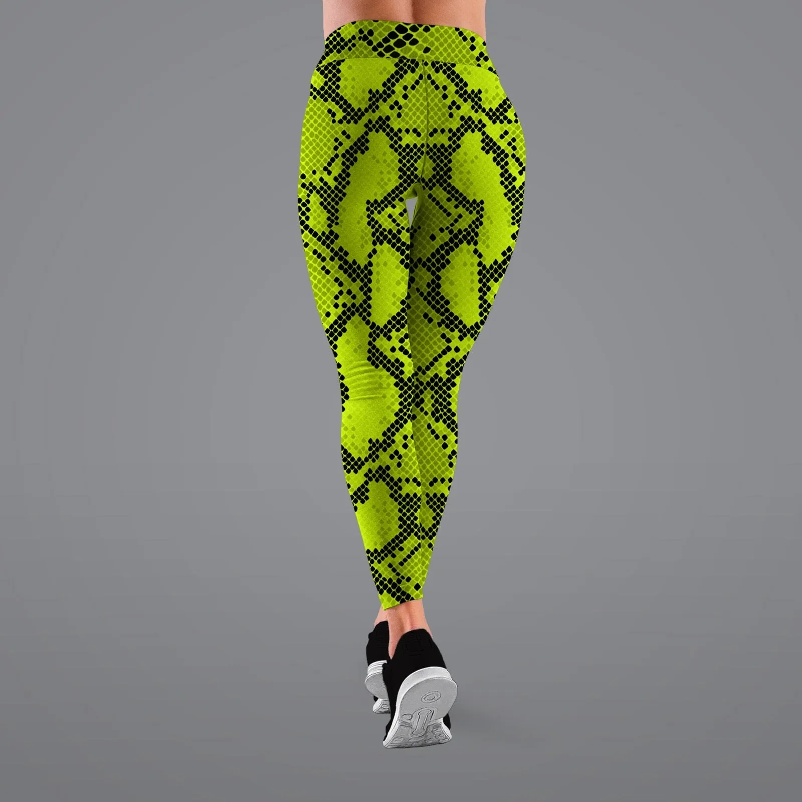 Neon Snake Print Leggings