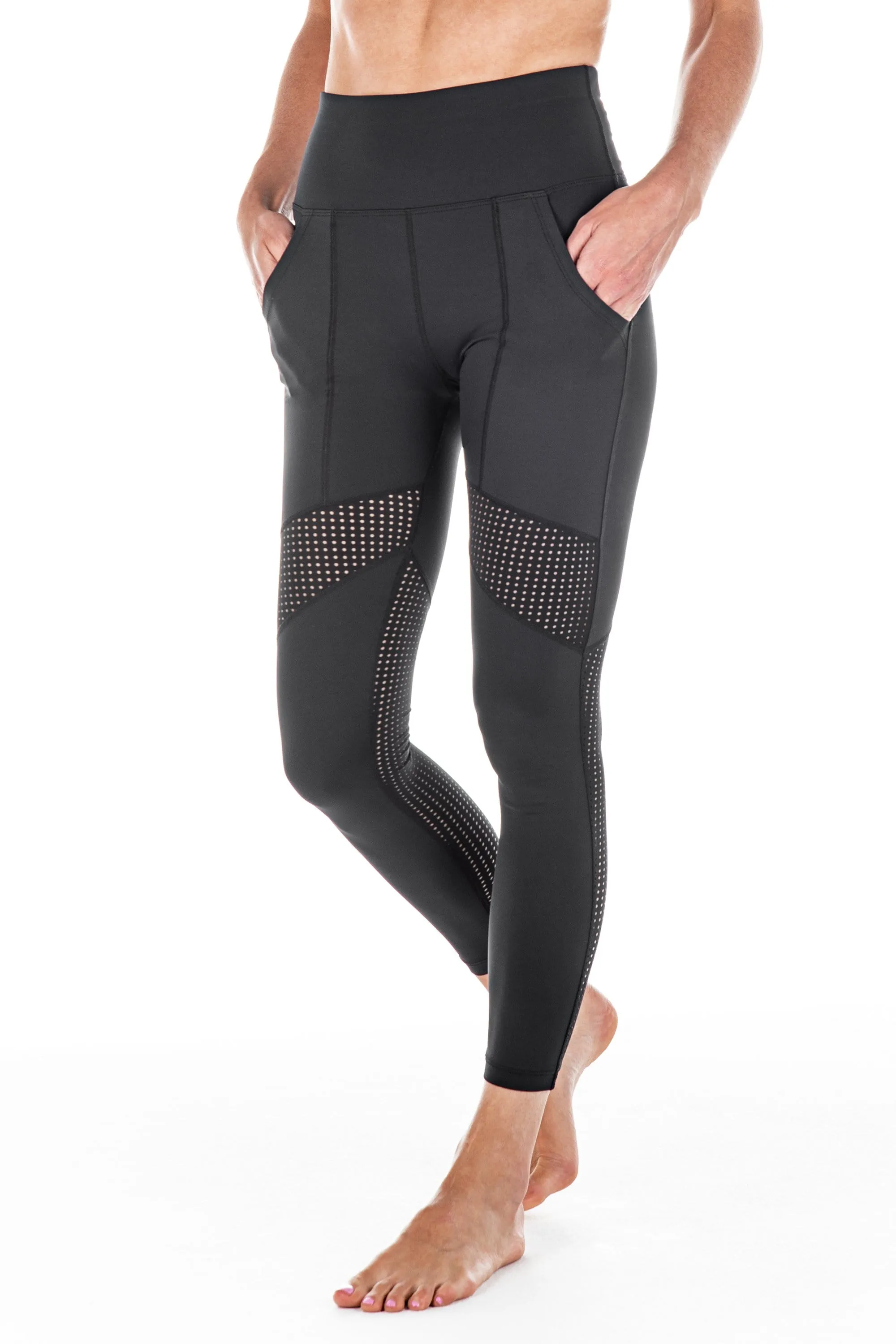 New Black / Italian Mesh | Moana Activewear Leggings