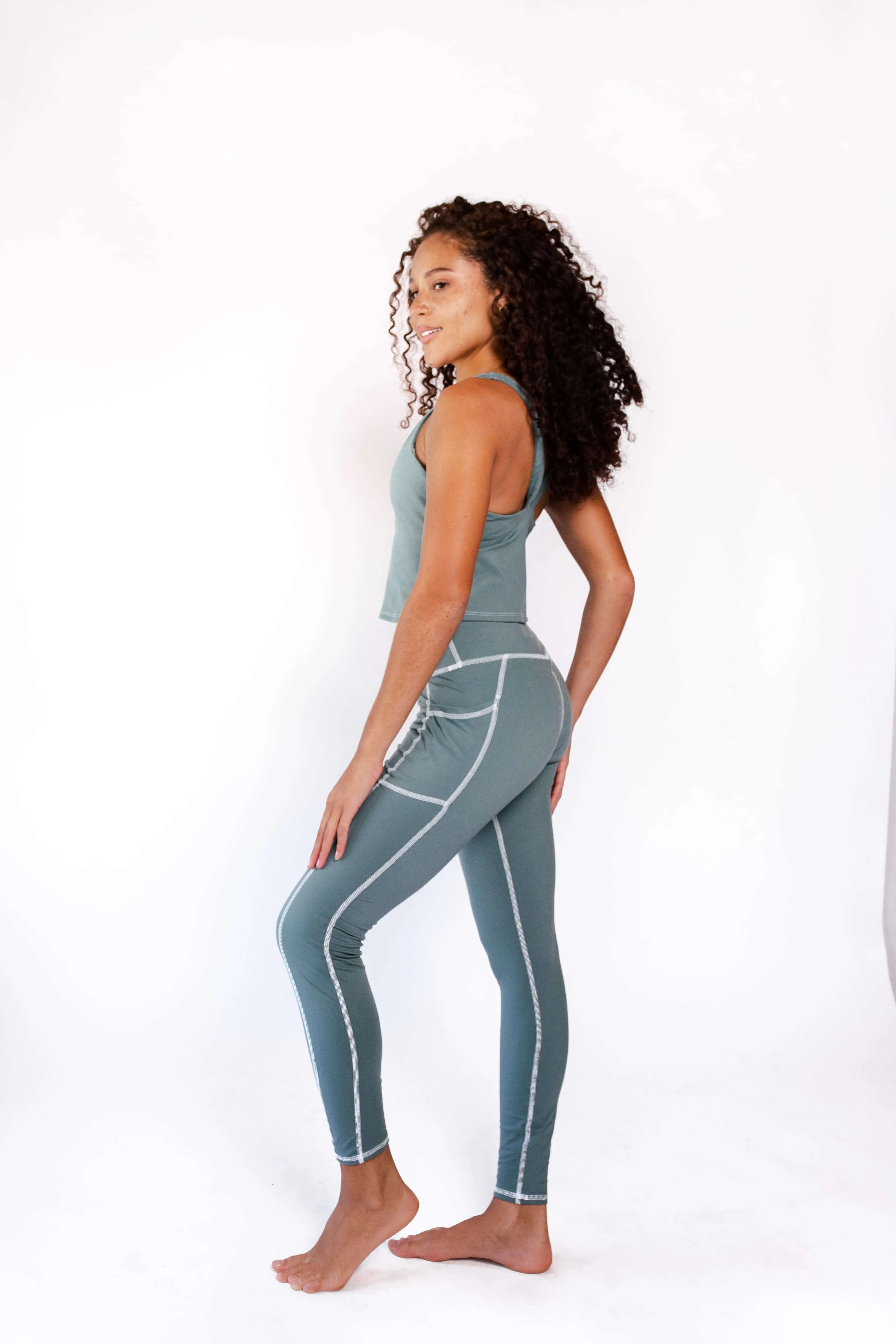 Non Stop Legging in Sage Green