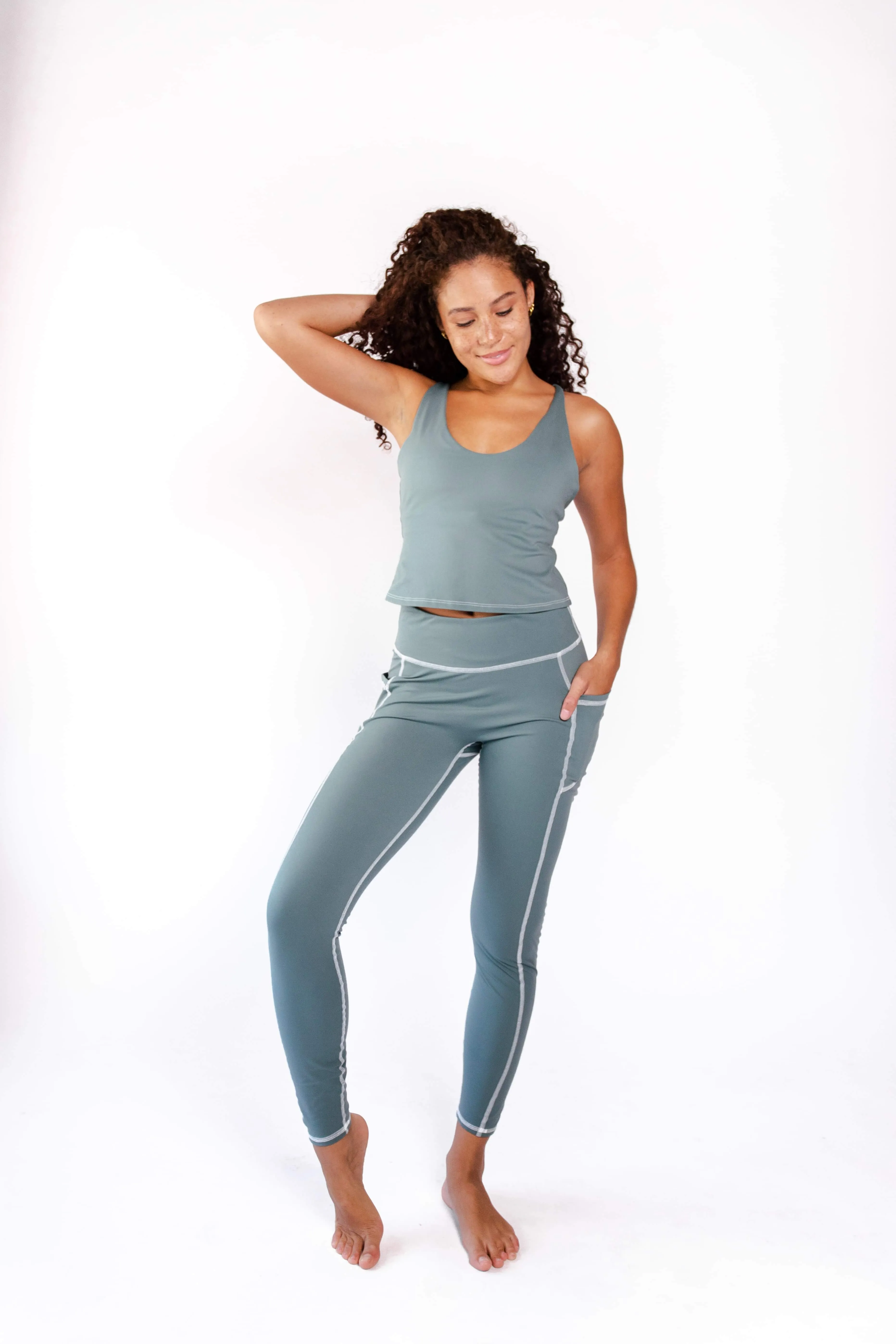 Non Stop Legging in Sage Green