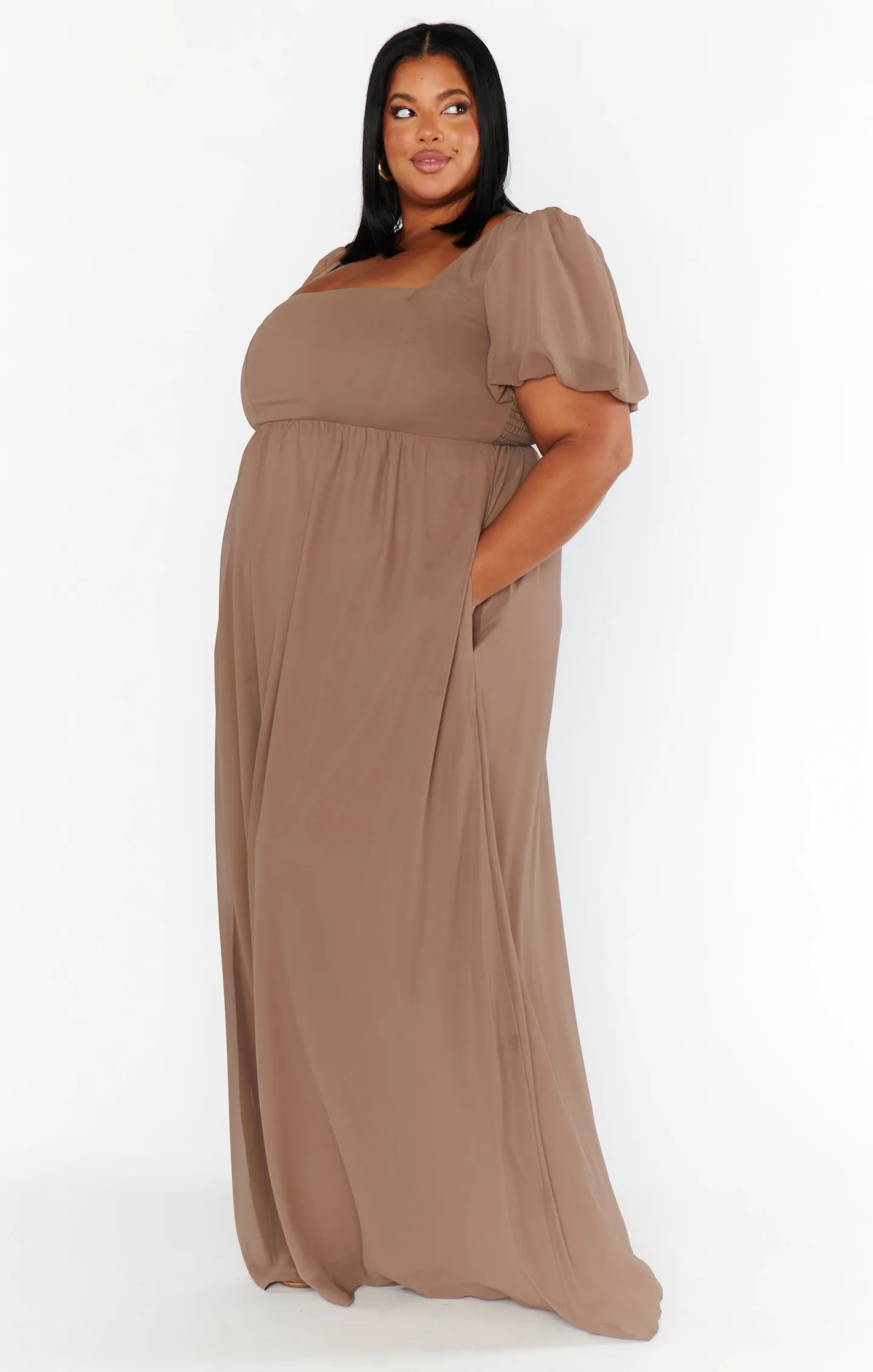 Nora Maxi Dress ~ Dune Chiffon