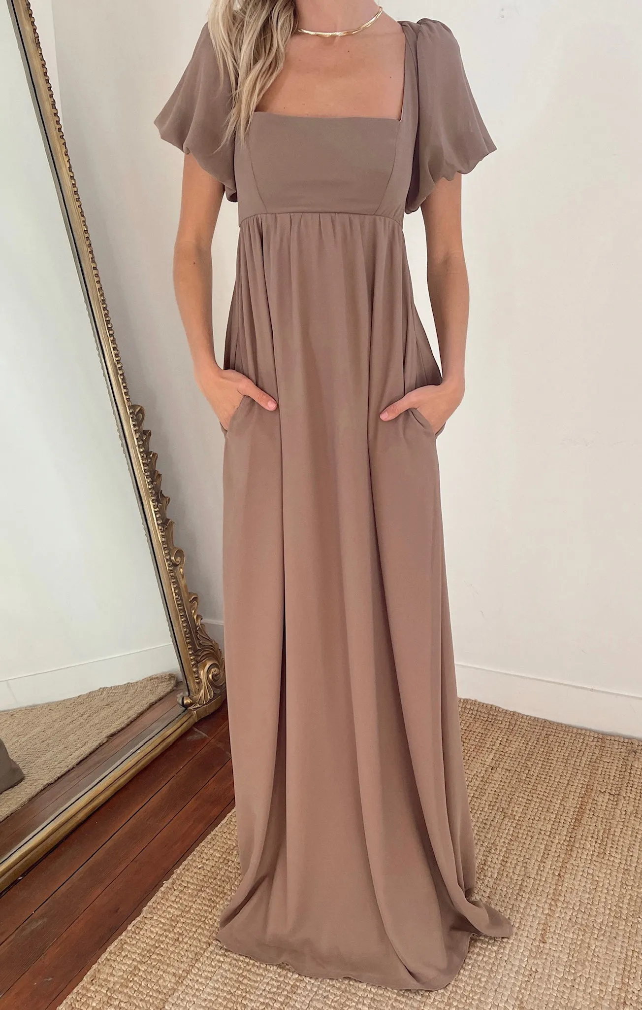 Nora Maxi Dress ~ Dune Chiffon