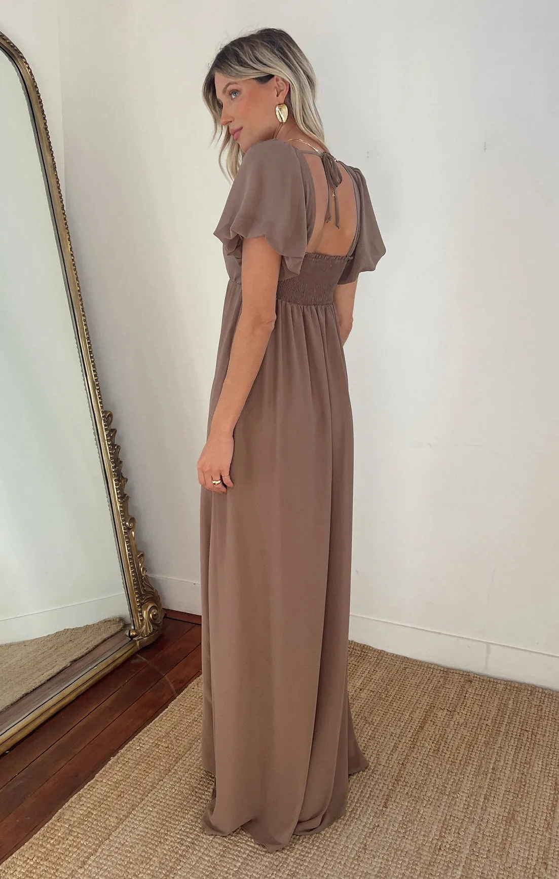 Nora Maxi Dress ~ Dune Chiffon