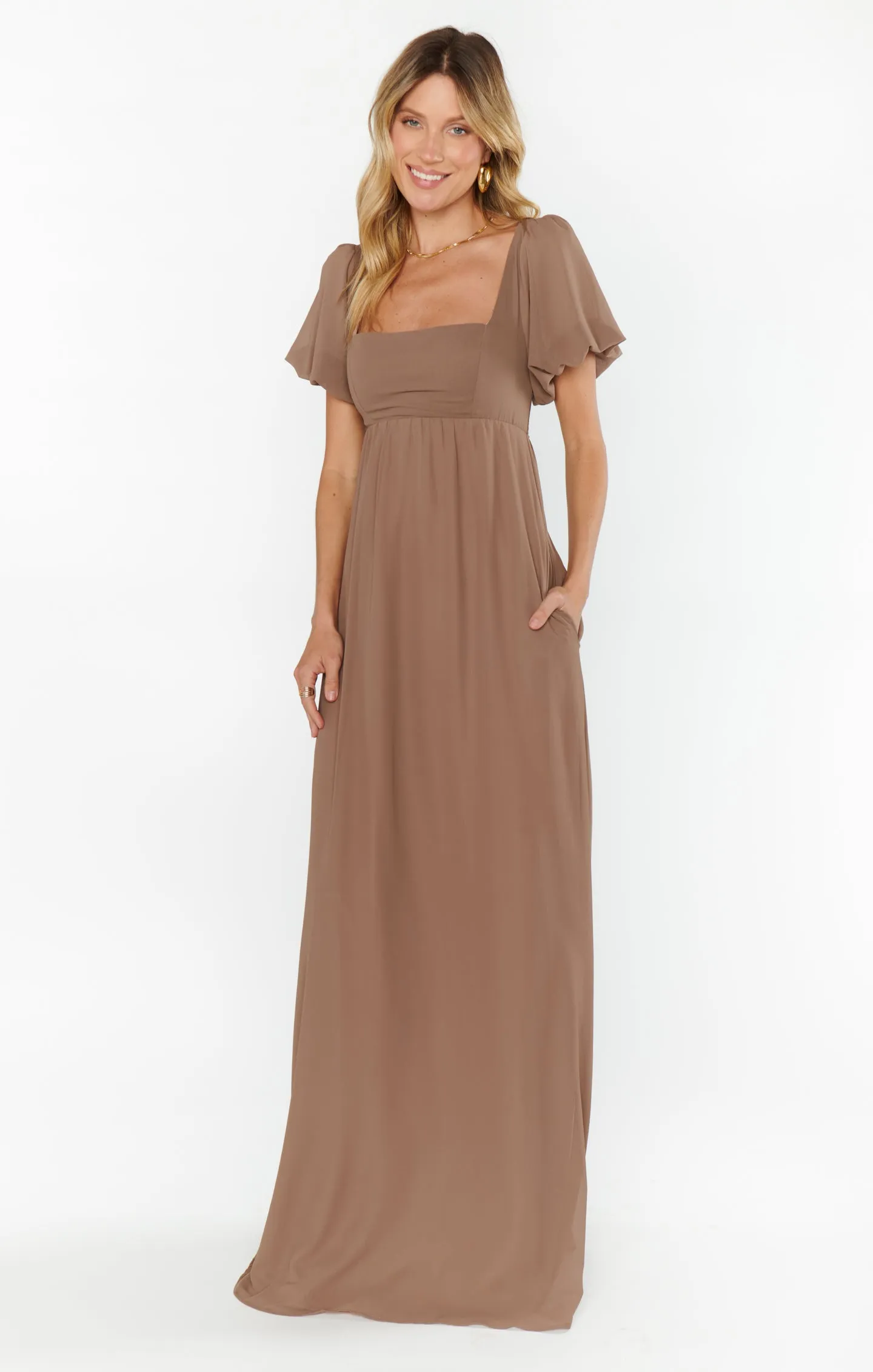 Nora Maxi Dress ~ Dune Chiffon