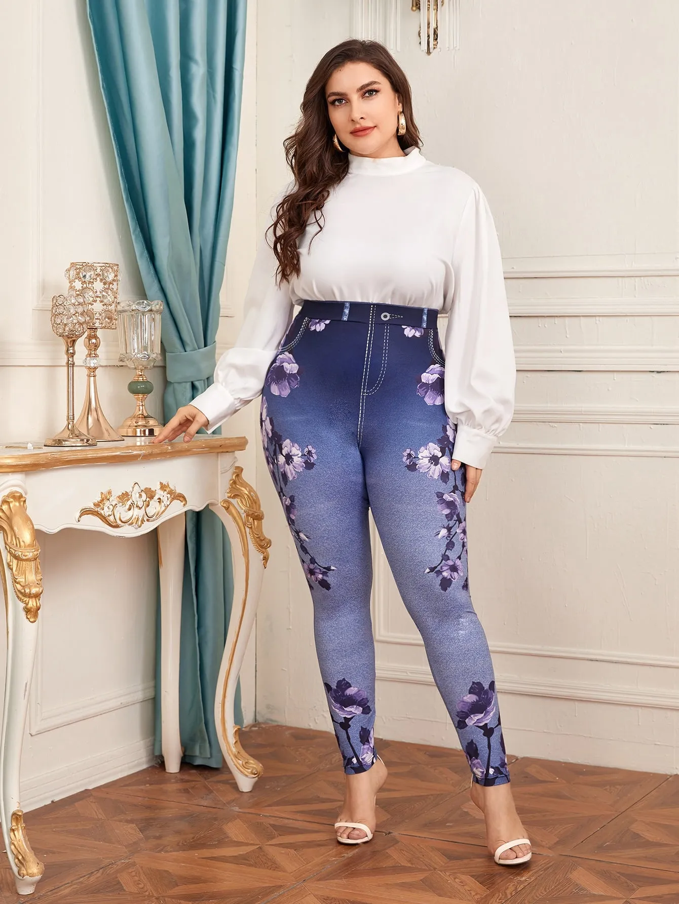 Ombre Long Plus Size Leggings