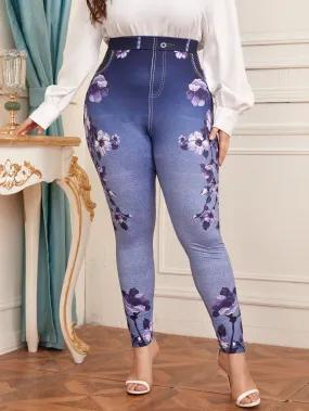 Ombre Long Plus Size Leggings