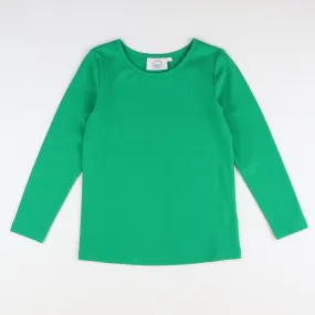 Out & About Girls Knit Top - Christmas Green