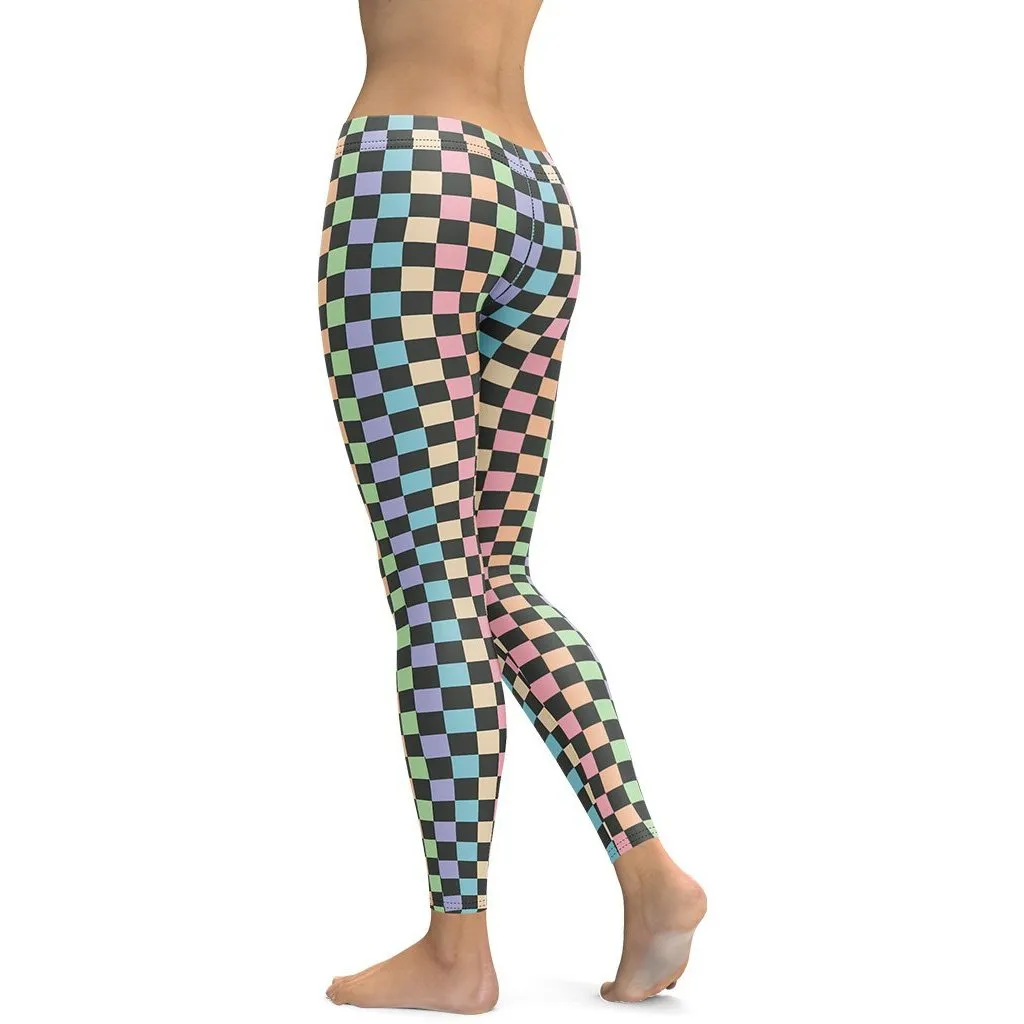 Pastel Checkerboard Leggings