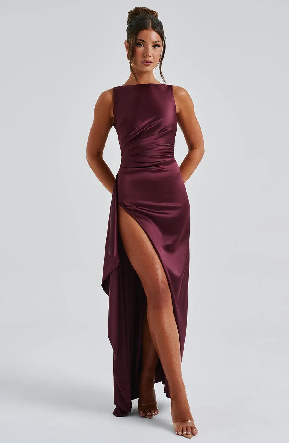 Peggy Maxi Dress - Cherry Lacquer