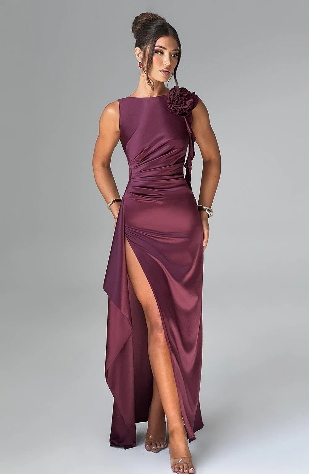 Peggy Maxi Dress - Cherry Lacquer