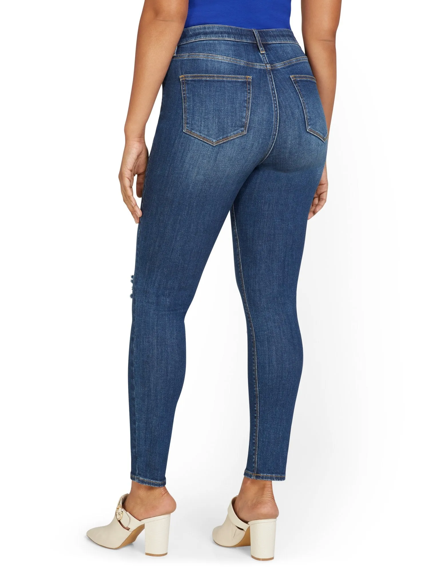 Petite Lexi High-Waisted Super-Skinny Jeans - Medium Wash