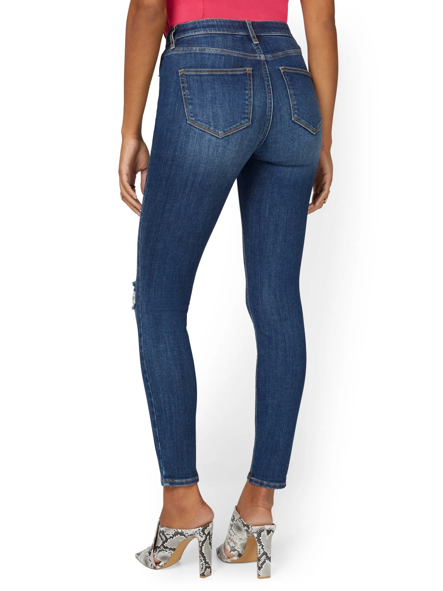 Petite Lexi High-Waisted Super-Skinny Jeans - Medium Wash