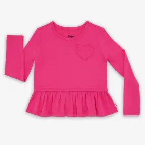 Pink Punch Peplum Tee