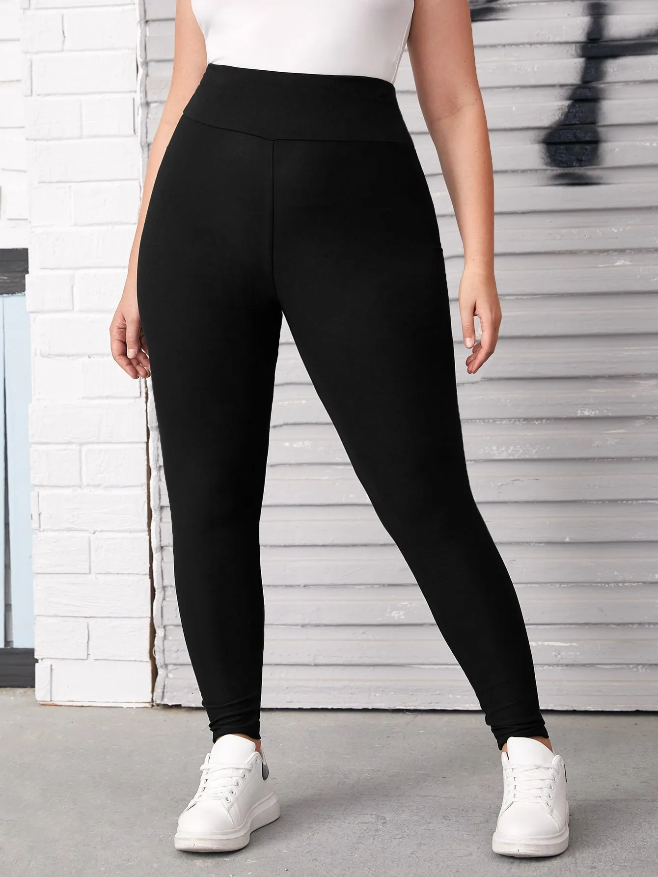 Plain Long Plus Size Leggings