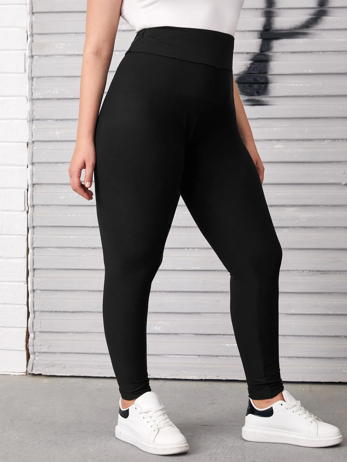 Plain Long Plus Size Leggings