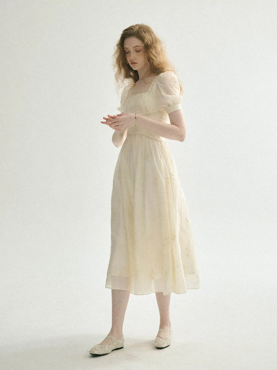 Pluto puff long dress