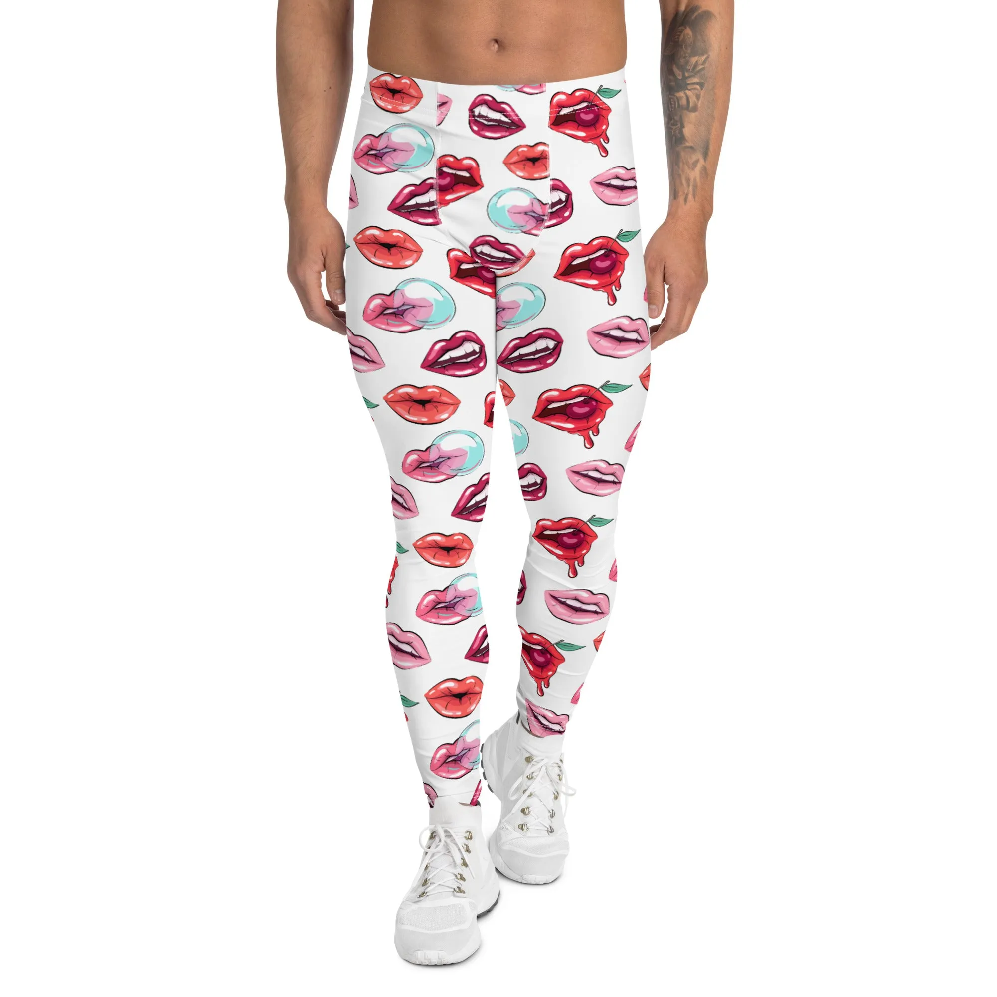 Pop Art Lips Men’s Leggings – Bold, Playful, and Perfect for Making a Statement