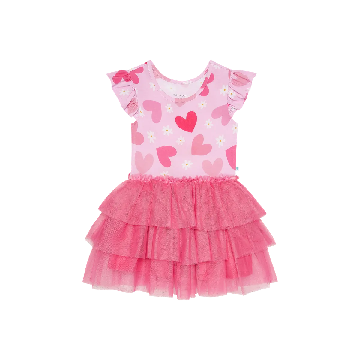 POS Daisy Love Heart Tulle Cap Sleeve Dress