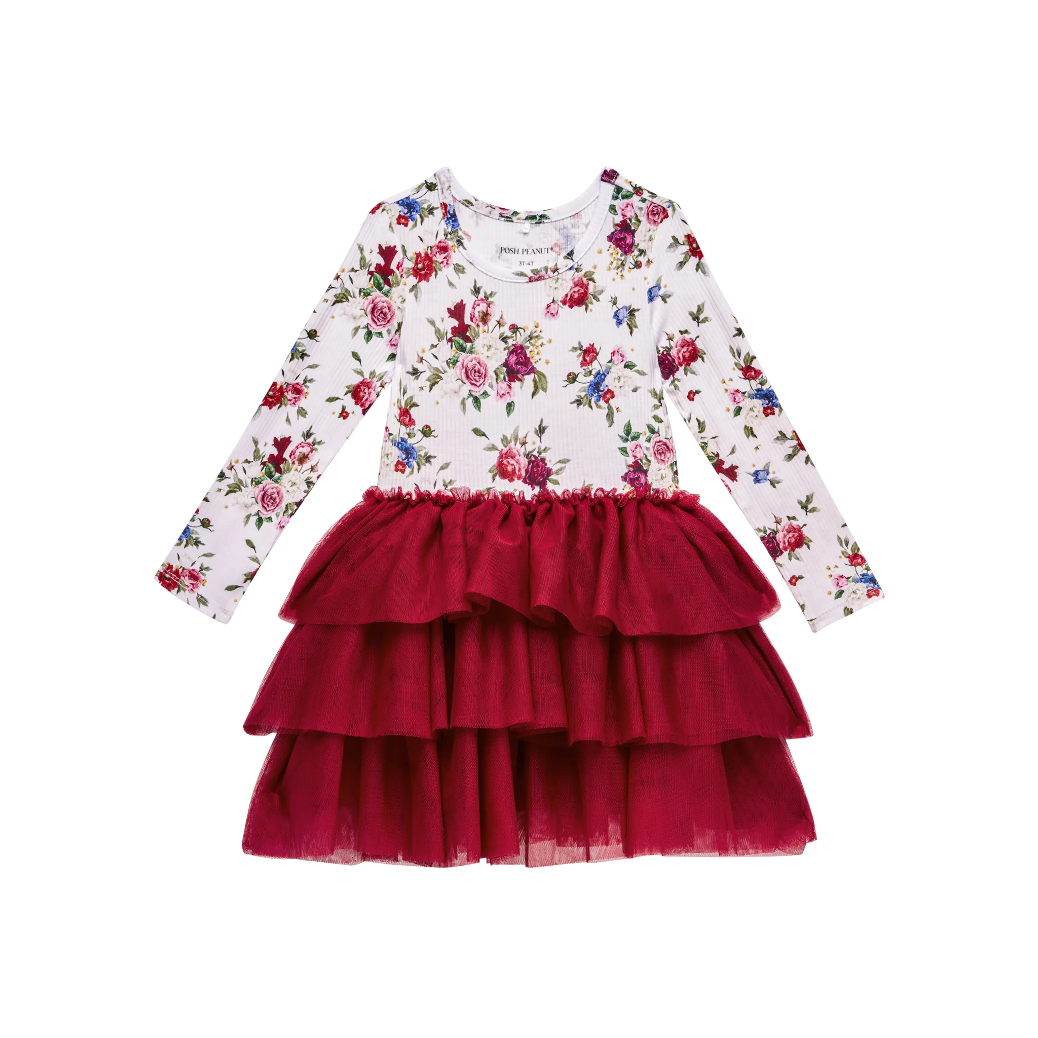 POS Philippa Long Sleeve Floral Tulle Tutu Dress