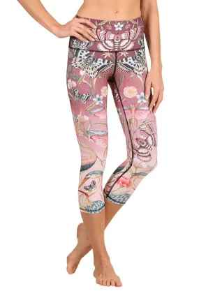 Pretty in Pink Printed Yoga Crop Leggings