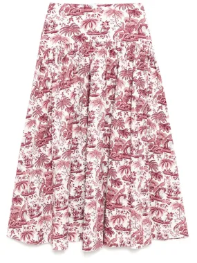 Procida Skirt in Bordeaux Toile