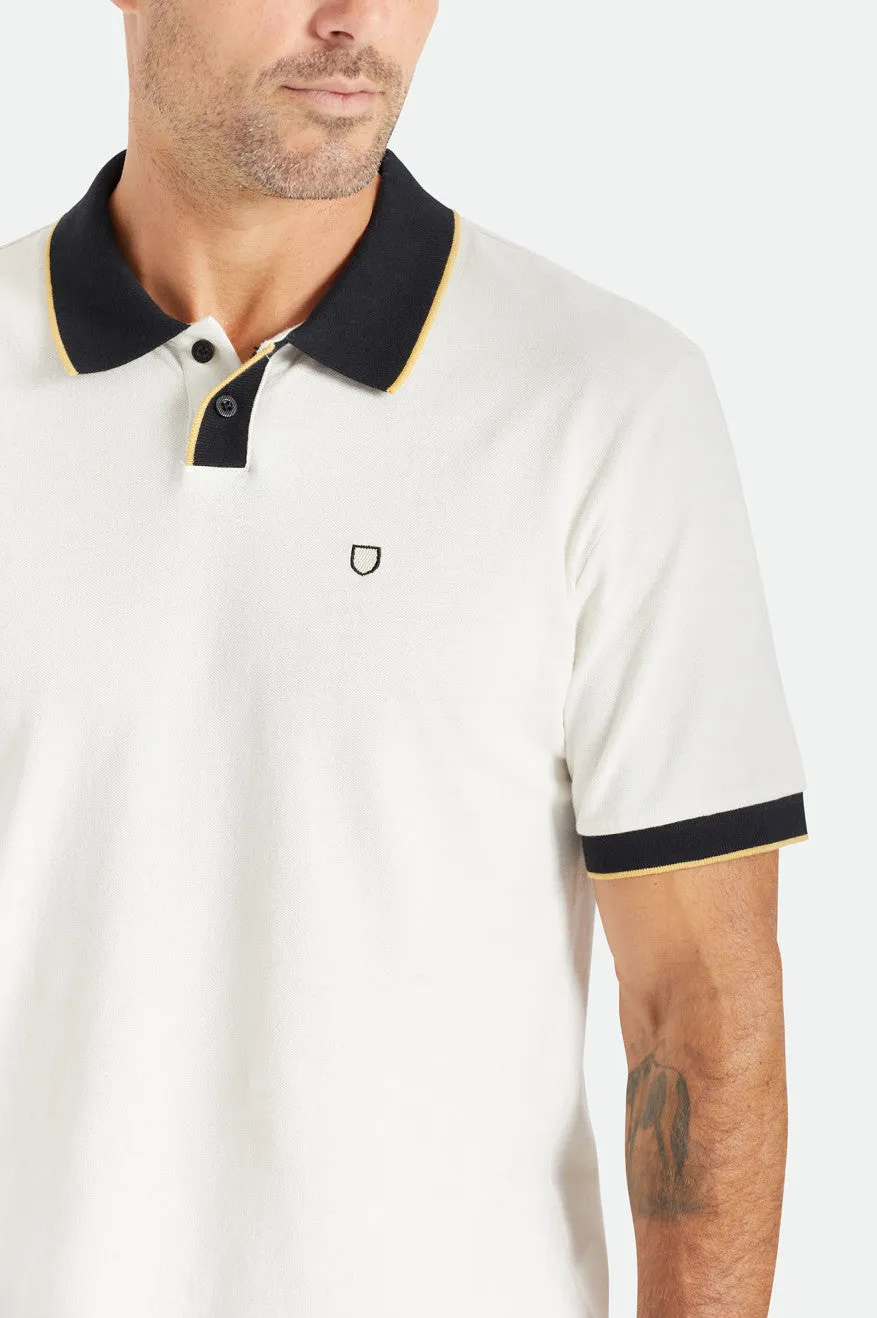 Proper S/S Polo - Off White/Black