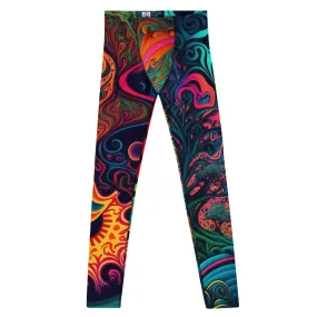 Psychedelic Sunburst Men’s Leggings – Bold, Vibrant, and Uniquely Artistic