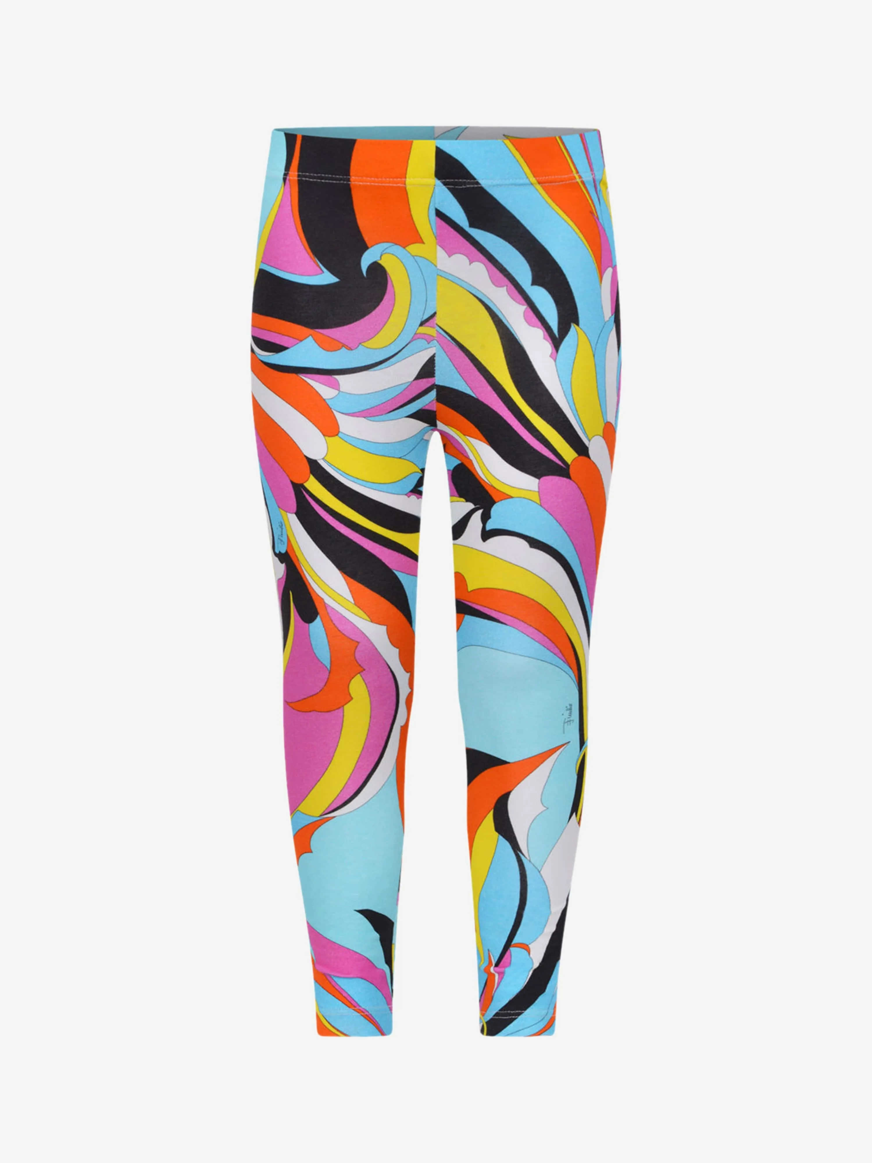 Pucci Girls Leggings - Patterned Cotton Leggings