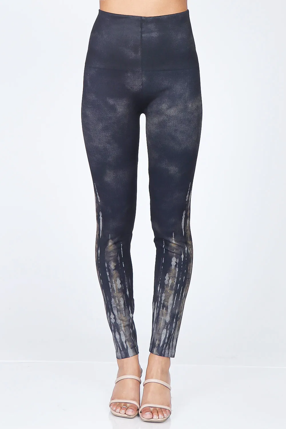 Reverse Dye Ink Blot Printed Leggings