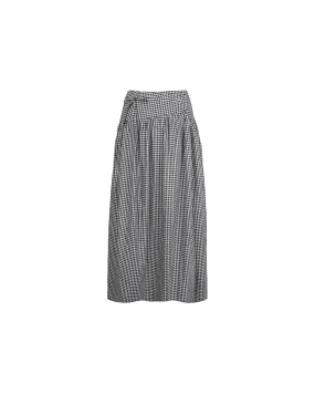 RODEO MAXI SKIRT BLACK GINGHAM